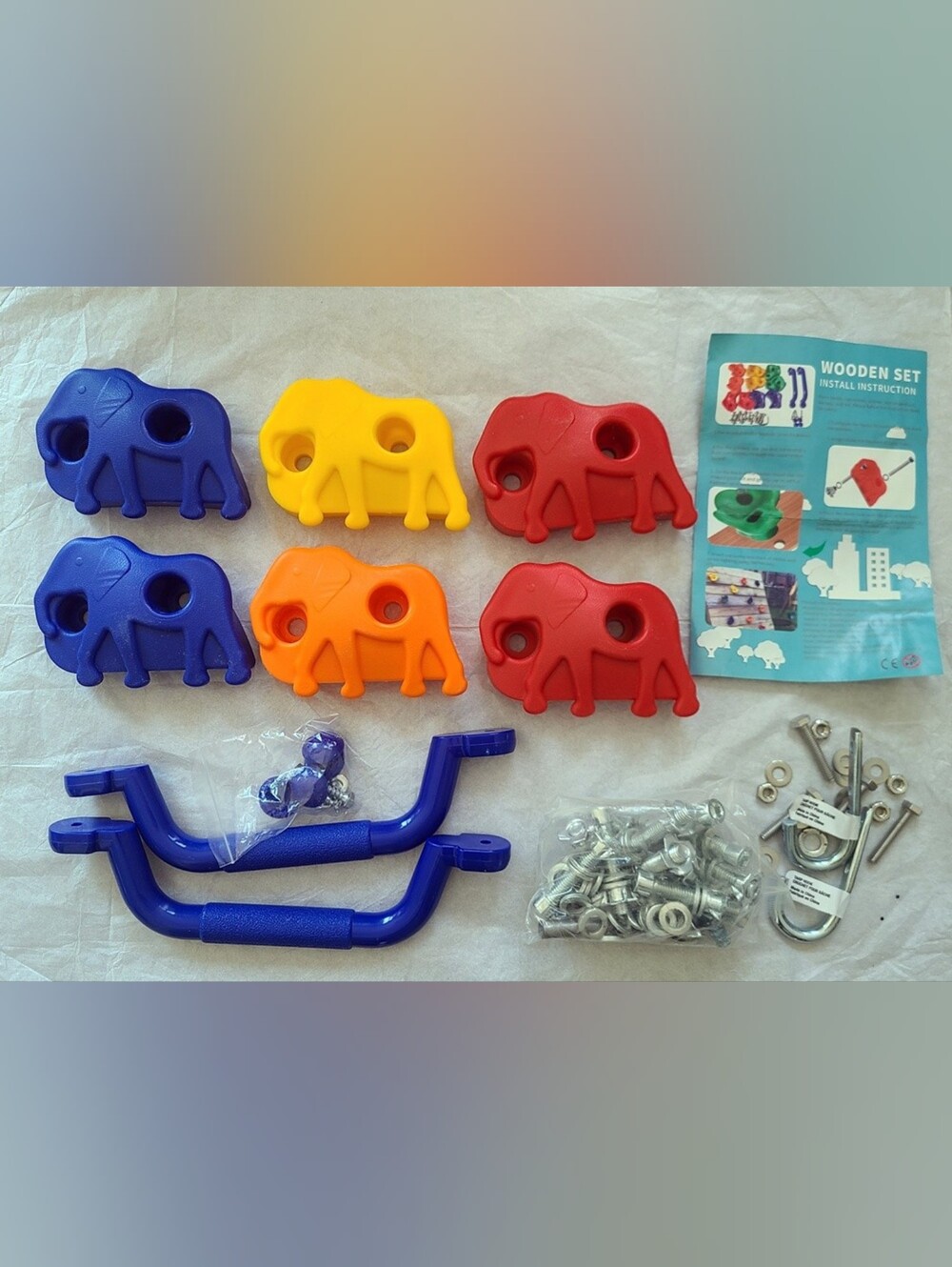 BRAND NEW - 6pc Rock Wall Climbing Holds for Kids - play replacement parts